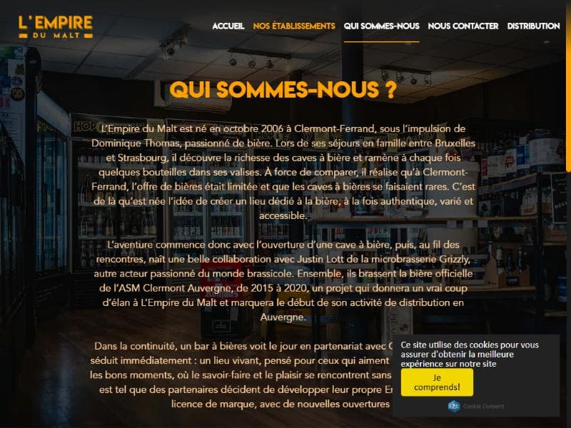 Page Qui sommes-nous sur ordinateur